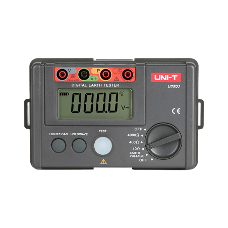 Earth resistance meter - LCD display up to 4000 counts - Measurement of earth resistance up to 4000Ω - Measurement of mass - 