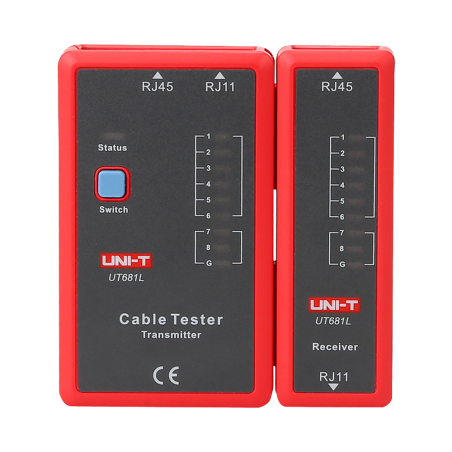 Cable Tester - Cable status test RJ45/RJ11 - Testing in fast and slow mode - Automatic shutdown UT681L UNI-TREN