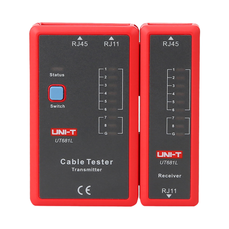 Kabel-Tester - Kabelstatusprüfung RJ45/RJ11 - Testen im schnellen und langsamen Modus - Automatische Abschaltung - UT681L - 1