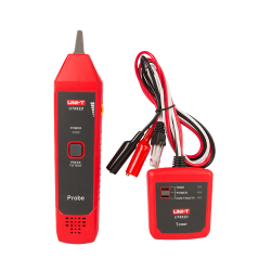 UNI-T - Kabel-Tester - Telefonleitung, Doppeladerkabel und Stromkabel - Automatische Abschaltung - Polaritätsanzeige an Telefonk