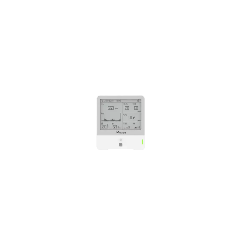 Milesight IoT Indoor Ambience Monitoring Sensor, AM319-868M-O3 LoRaWAN / Temp. / Humidity / CO2 / PIR / Light / TVOC / hPA / 