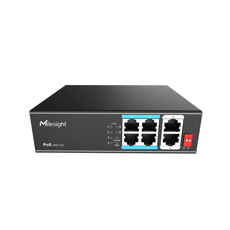 Milesight IoT Milesight 4-Port PoE Switch, MS-S0204-EL - 210092 - 4