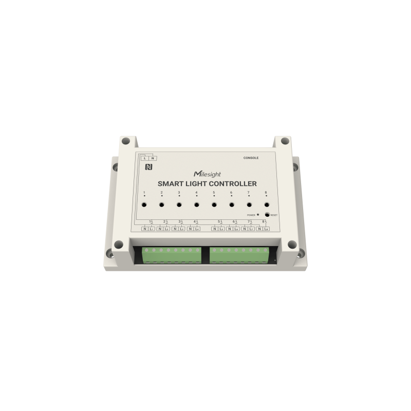 Milesight IoT Smart Light Controller, WS558-868M-LN LoRaWAN / 16A max. / 8 out - 217324 - 1