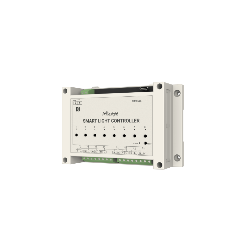 Milesight IoT Smart Light Controller, WS558-868M-LN LoRaWAN / 16A max. / 8 out - 217324 - 2