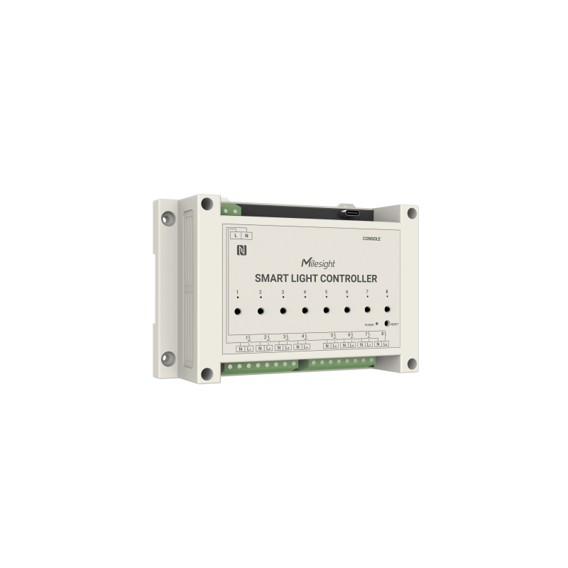 Milesight IoT Smart Light Controller, WS558-868M-LN LoRaWAN / 16A max. / 8 out - 217324 - 3