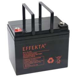 Effekta eg battery 12V/ 33Ah, 10-year batteries, F11/M6 screw connection 217239 Effekta 1 - Artmar Electronic & Security AG