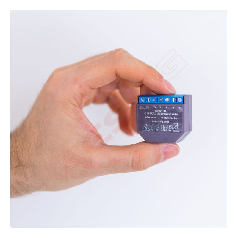 Shelly · Unterputz · "EM" · Stromzähler · max. 2x 120A · Ohne Klemmen · Messfunktion · WLAN - 183257 - 1