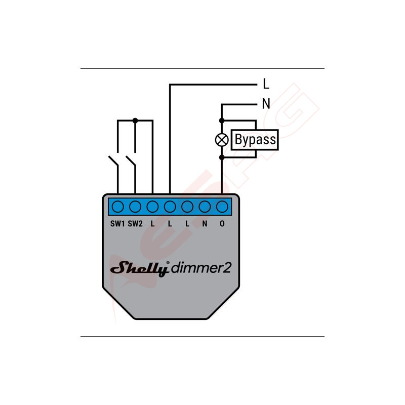 Shelly · Flush-mounted accessories · "Bypass" · for relays - 192220 - 3