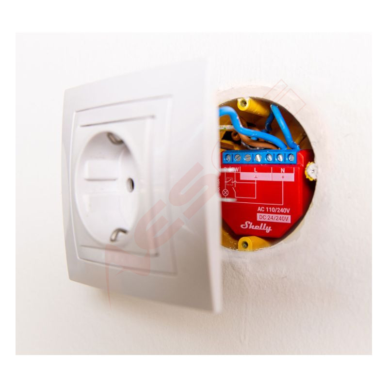 Shelly · Flush-mounted · "Plus 1PM" · Relay · max. 16A · 1 channel · Measuring function · WLAN · BT - 201819 - 1