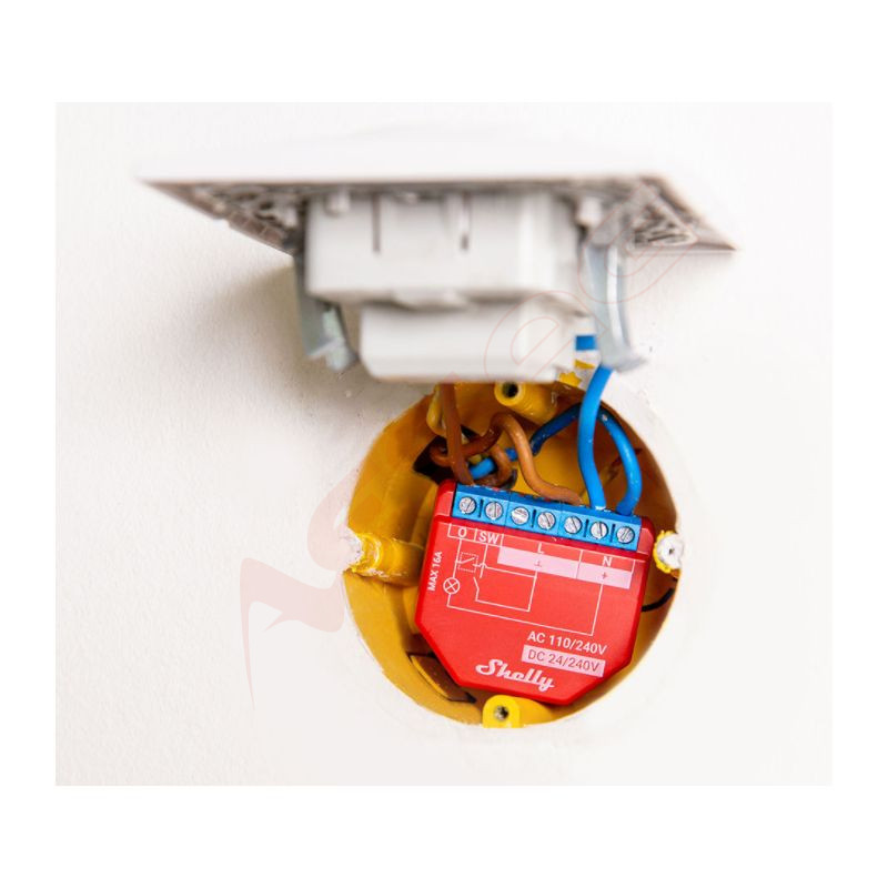 Shelly · Flush-mounted · "Plus 1PM" · Relay · max. 16A · 1 channel · Measuring function · WLAN · BT - 201819 - 2