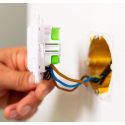 Shelly · Flush-mounted accessories · "Wall Switch 1" · Wall switch · 1-way · Black - 206436 - 2