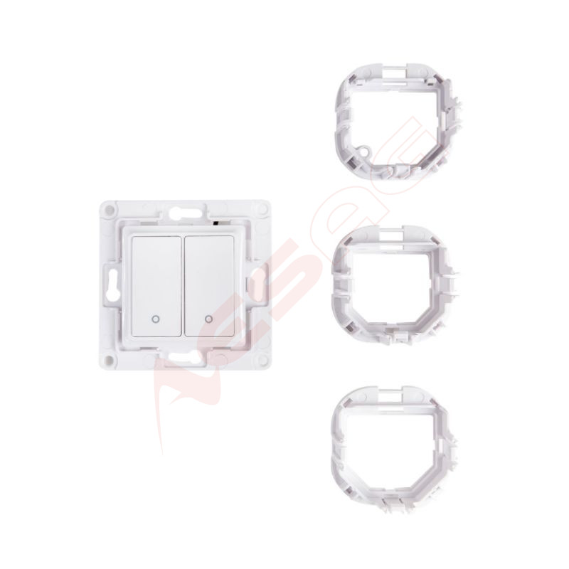 Shelly · Unterputz Zubehör · "Wall Switch 2" · Wandtaster · 2-fach · Weiß - 206437 - 1