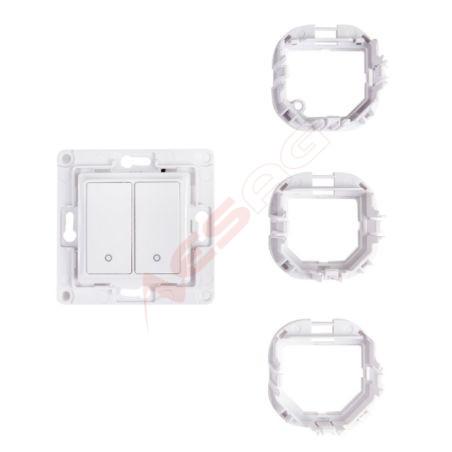 Shelly · Unterputz Zubehör · "Wall Switch 2" · Wandtaster · 2-fach · Weiß - 206437 - 1