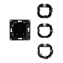 Shelly · Unterputz Zubehör · "Wall Switch 2" · Wandtaster · 2-fach · Schwarz - 206438 - 1