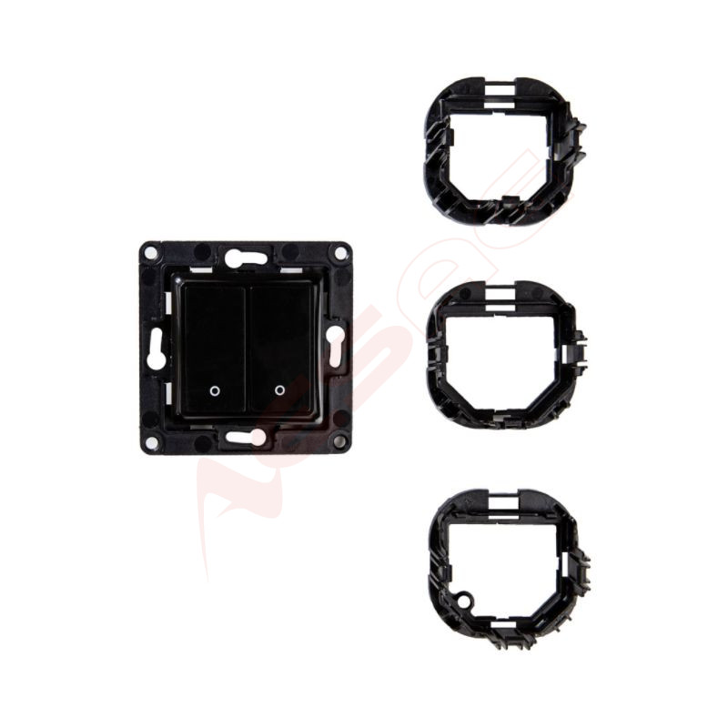 Shelly · Flush-mounted accessories · "Wall Switch 2" · Wall switch · 2-way · Black - 206438 - 1
