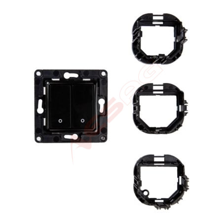 Shelly · Unterputz Zubehör · "Wall Switch 2" · Wandtaster · 2-fach · Schwarz - 206438 - 1