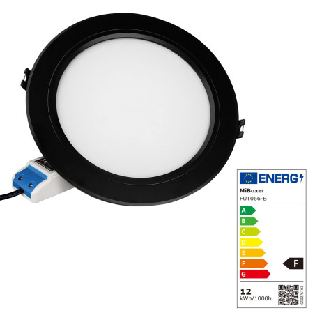 Synergy 21 LED Panel Round 12W RGB-WW (RGB-CCT) with radio and WLAN black*Milight/Miboxer* - 232050 - 1