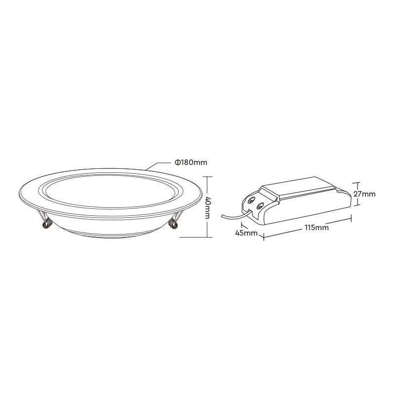 Synergy 21 LED Panel Round 12W RGB-WW (RGB-CCT) with radio and WLAN black*Milight/Miboxer* - 232050 - 3