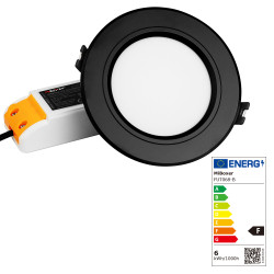 Synergy 21 LED Panel Rund 6W RGB-WW (RGB-CCT) mit Funk und WLAN schwarz *Milight/Miboxer* - 232088 - 1