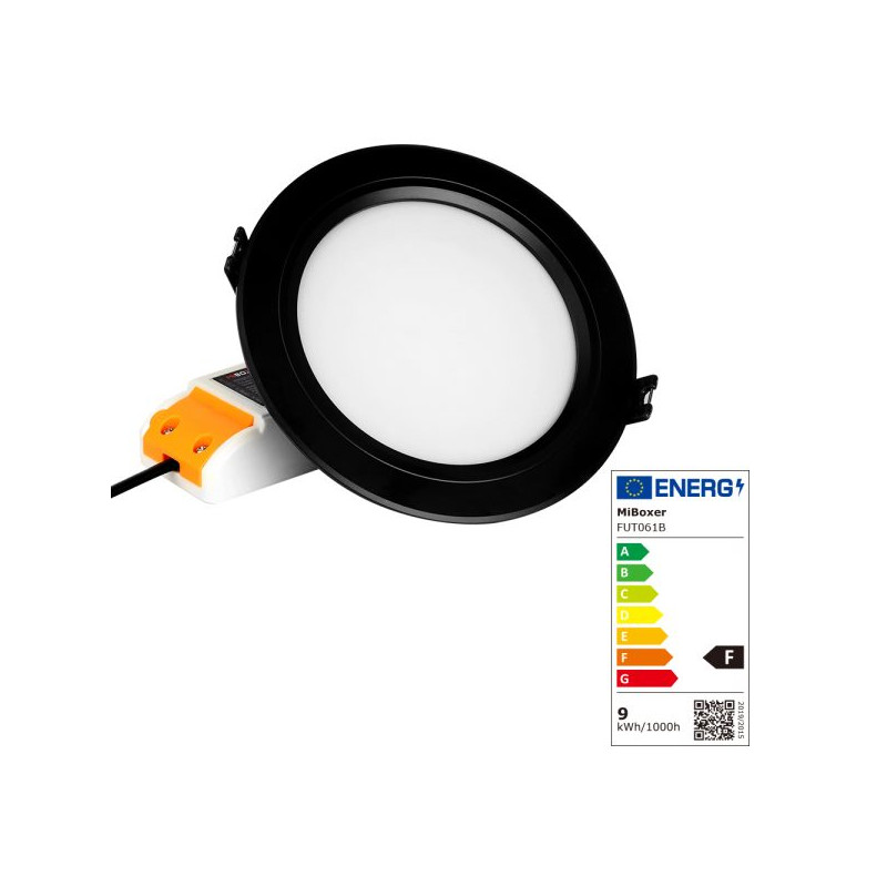 Synergy 21 LED Panel Round 9W RGB-WW (RGB-CCT) with radio and WLAN black *Milight/Miboxer* - 232089 - 1