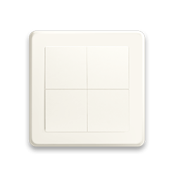 Shelly · Plug & Play · "Blu Wall Switch 4" · Wandtaster · 4-fach · 16 Aktionen · Weiß - 232790 - 1