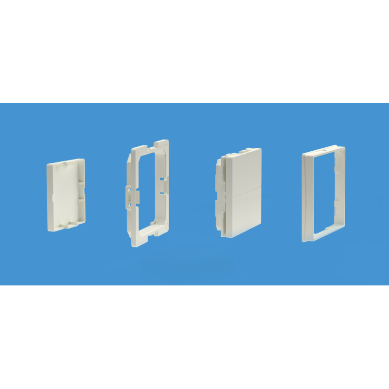 Shelly · Plug & Play Accessories · "BLU Wall Switch 4 Adapter Legrand & Shelly" · White - 232791 - 1