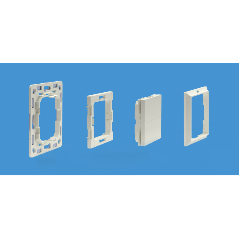Shelly · Plug & Play Accessories · "BLU Wall Switch 4 Adapter Gira & Merten" · White - 232792 - 2