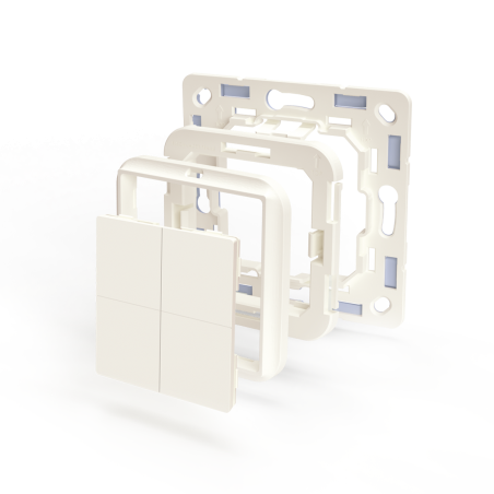 Shelly · Plug & Play Accessories · "BLU Wall Switch 4 Adapter Busch-Jaeger" · White - 232793 - 1