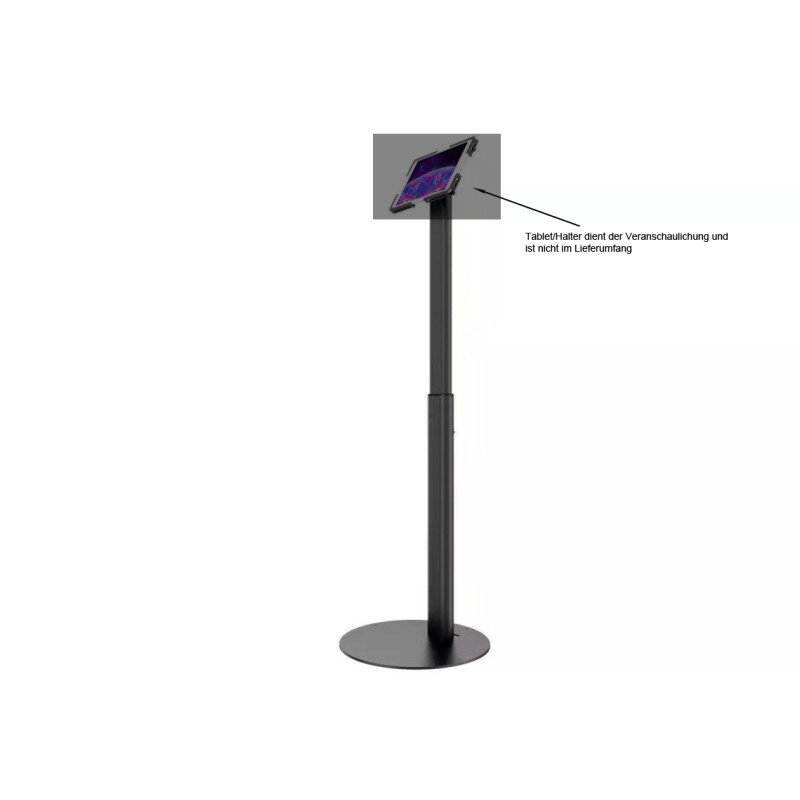 VESA stand holder height adjustable for tablet, display, monitor 7.5cm/10cm, black 198301 ALLNET 2 - Artmar Electronic &