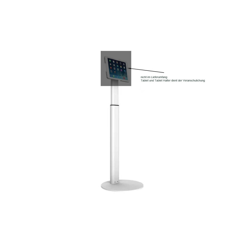 VESA stand holder height adjustable for tablet, display, monitor 7.5cm/10cm, white 198302 ALLNET 2 - Artmar Electronic & Sec
