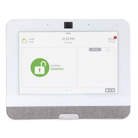 Qolsys IQ4 wireless alarm control panel, white, 7“ touchscreen, compatible with Visonic PowerG