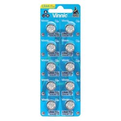VINNIC - ALKALINE Knopfbatterie AG13 L1154F LR44 BLISTER 10 Stück