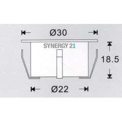 Synergy 21 Bodeneinbaustrahler ARGOS rund mini IP54 cw Synergy 21 LED - Artmar Electronic & Security AG 