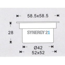 Synergy 21 Bodeneinbaustrahler ARGOS quadratisch in-G IP67 cw Synergy 21 LED - Artmar Electronic & Security AG 