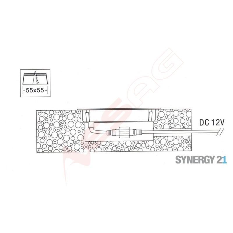 Synergy 21 Bodeneinbaustrahler ARGOS quadratisch in-G IP67 cw Synergy 21 LED - Artmar Electronic & Security AG 