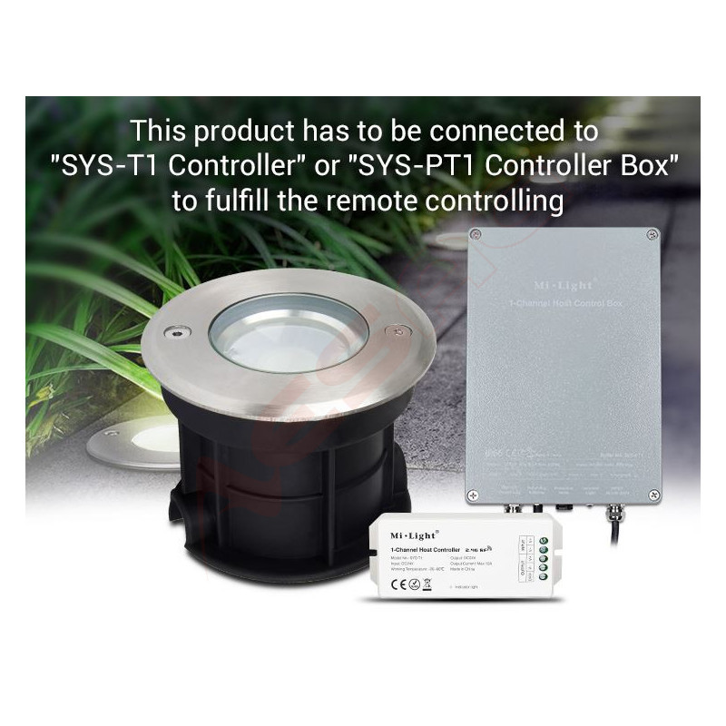 Synergy 21 LED Subordinate Bodeneinbaustrahler 5W RGB+CCT mit Funk und WLAN *Milight/Miboxer* Synergy 21 LED - Artmar Electronic