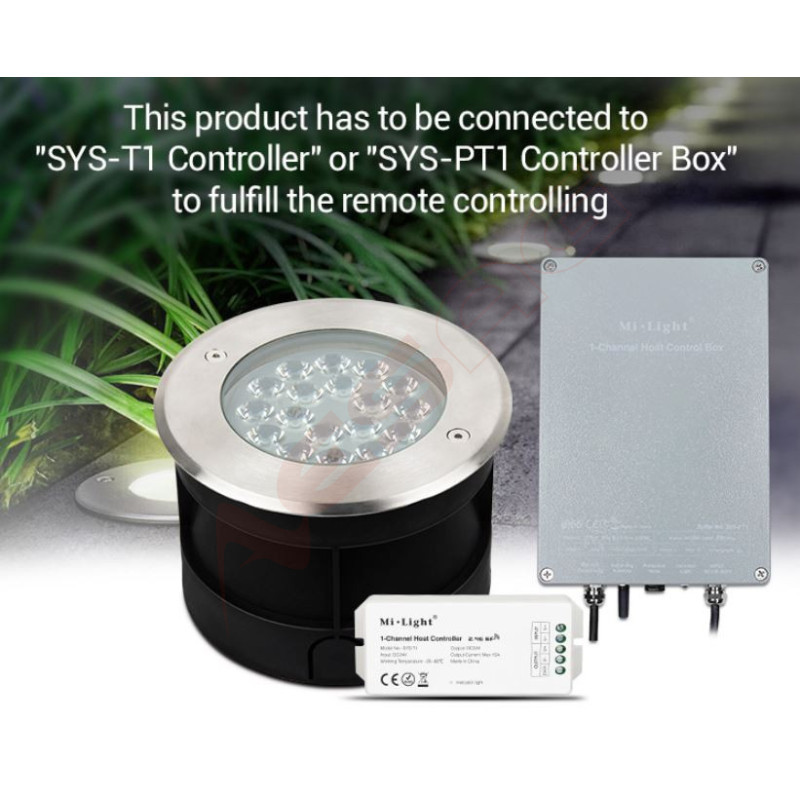 Synergy 21 LED Subordinate Bodeneinbaustrahler 9W RGB+CCT mit Funk und WLAN *Milight/Miboxer* Synergy 21 LED - Artmar Electronic