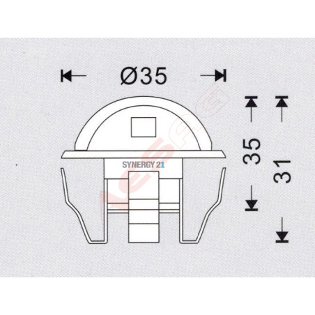Synergy 21 LED Bodeneinbaustrahler ARGOS rund minimax IP65 ww 90° Synergy 21 LED - Artmar Electronic & Security AG 