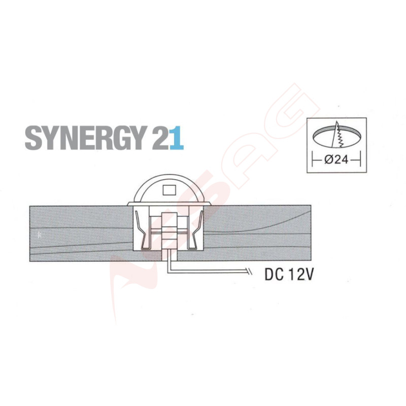 Synergy 21 LED Bodeneinbaustrahler ARGOS rund minimax IP65 ww 90° Synergy 21 LED - Artmar Electronic & Security AG 