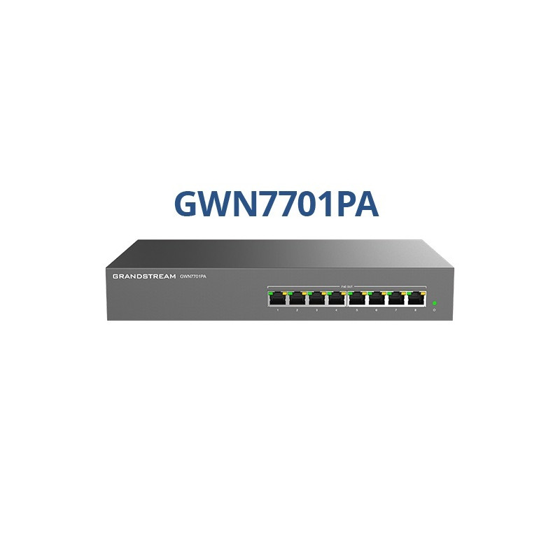Grandstream GWN7701PA, 8 Port Switch, 8 Port PoE+ 217748 Grandstream 1 - Artmar Electronic & Security AG 