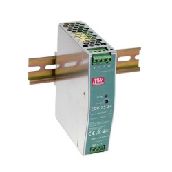 Mean Well power supply - 12V 75W DIN rail Meanwell - Artmar Electronic & Security AG
