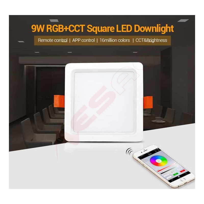 Synergy 21 LED light panel square 9W RGB-WW mit Funk und WLAN *Milight/Miboxer* Synergy 21 LED - Artmar Electronic & Security AG