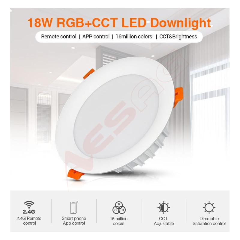 Synergy 21 LED Panel Round 18W RGB-WW with radio and WLAN *Milight/Miboxer* - 153394 - 1