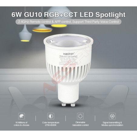 Synergy 21 LED Retrofit GU10 6W RGB-WW (RGB-CCT) Spot *Milight/Miboxer* Synergy 21 LED - Artmar Electronic & Security AG