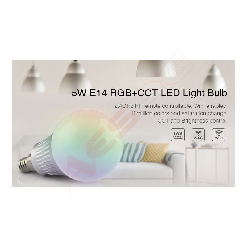 Synergy 21 LED Retrofit E14 5W RGB-WW lamp with radio and WLAN *Milight/Miboxer* - 149927 - 1