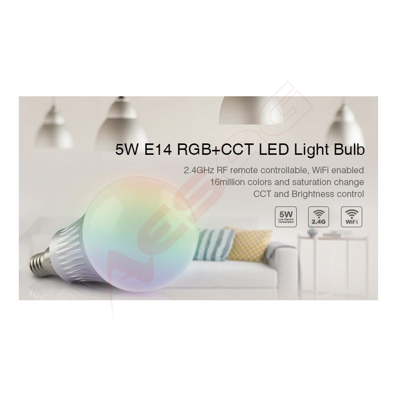 Synergy 21 LED Retrofit E14 5W RGB-WW Lampe mit Funk und WLAN *Milight/Miboxer* Synergy 21 LED - Artmar Electronic & Security AG