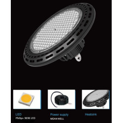 Synergy 21 LED spot pendant light UFO 120W for industry/warehouses nw 90° Synergy 21 LED - Artmar Electronic & Security AG