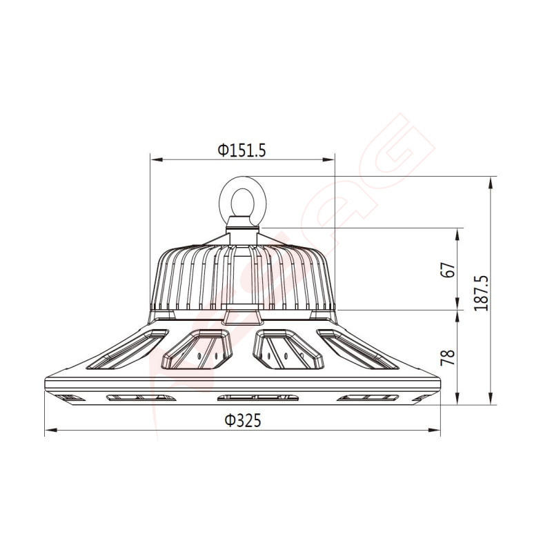 Synergy 21 LED Spot Pendelleuchte UFO 150W für Industrie/Lag Synergy 21 LED - Artmar Electronic & Security AG 