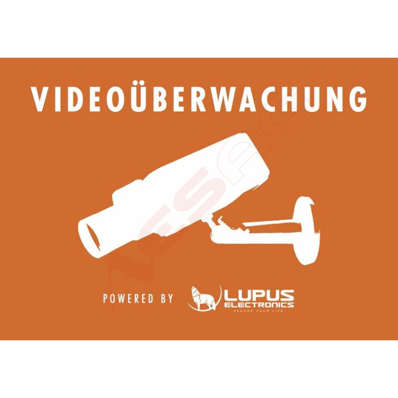Videoüberwachung Zubehör-Warn-Aufkleber (Video 148x105 mm)-AU1320