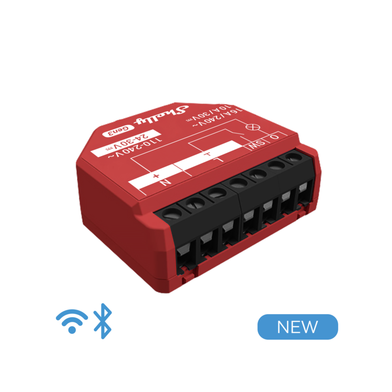 Shelly · Unterputz · "1PM Gen3" · 2er Pack · Relais · max 16A · 1 Kanal · WLAN · BT - 235900 - 1